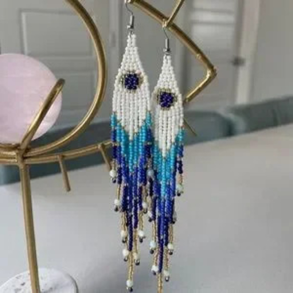 Boho Bead Long Earrings